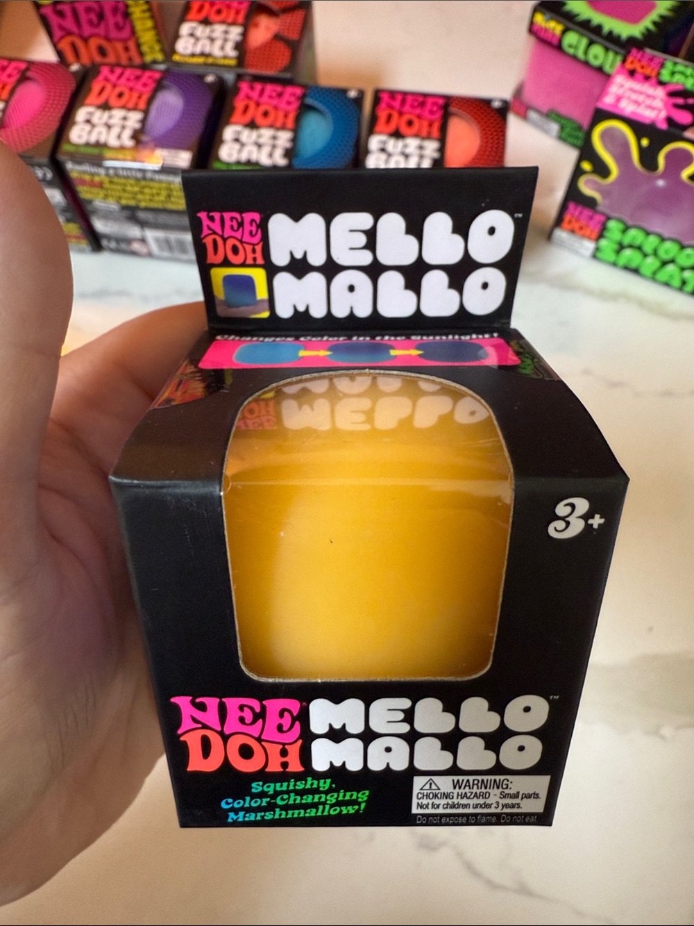 Nee Doh Mello Mallo Color-Changing Marshmallow Toy - Yellow